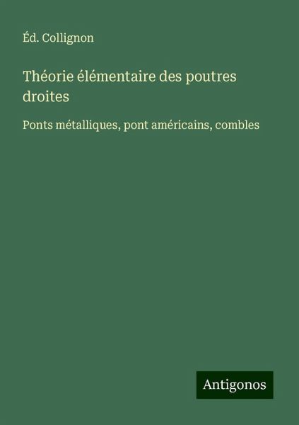 Théorie élémentaire des poutres droites