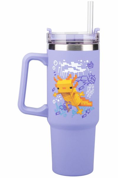 Minecraft - Reisebecher mit Trinkhalm 900ml (lila) Minecraft - Reisebecher mit Trinkhalm 900ml (lila)