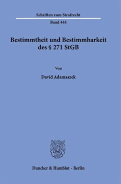 Cover Bestimmtheit und Bestimmbarkeit des § 271 StGB