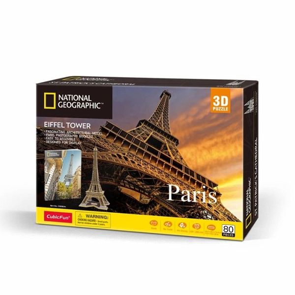 CUBICFUN 660998 - 3D Puzzle Eiffelturm 80 Teile CUBICFUN 660998 - 3D Puzzle Eiffelturm 80 Teile