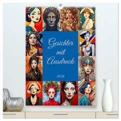 Cover Gesichter mit Ausdruck (hochwertiger Premium Wandkalender 2026 DIN A2 hoch), Kunstdruck in Hochglanz