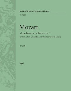 Cover Missa brevis C-Dur KV259 für Soli, Chor und Orchester Orgel
