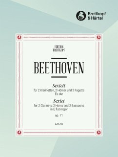 Cover Sextett Es-Dur op.71: für 2 Klarinetten, 2 Hörner und 2 Fagotte Stimmen