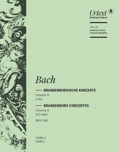 Cover Brandenburgisches Konzert G-Dur Nr.3 BWV1048 für Streicher Violine 1