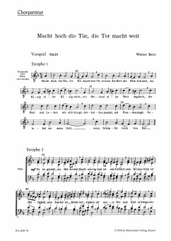 Cover Macht hoch die Tür für gem Chor, 2 Trompeten und 2 Posaunen Chorpartitur (dt)