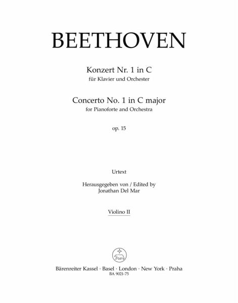 BA9021-75 Beethoven, Konzert für Klavier und Orchester Nr. 1 in C-Dur Violine 2