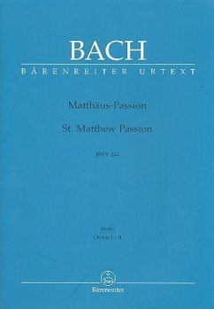 Cover Matthäuspassion BWV244 für Soli, Chor und Orchester Chorstimme Baß 1/2