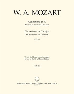 Cover Concertone C-Dur KV190 für 2 Violinen und Orchester Viola 1/2