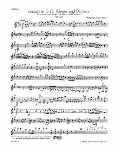 Cover Konzert G-Dur Nr.17 KV453 für Klavier und Orchester Violine 1