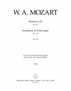 Cover SINFONIE ES-DUR KV132: FUER ORCHESTER, VIOLA