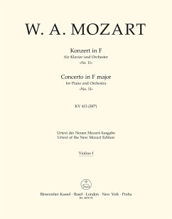 Cover Konzert F-Dur KV413 für Klavier und Orchester Violine 1