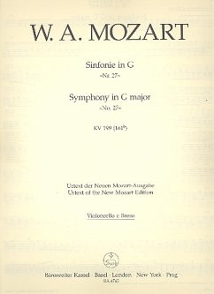 Cover Sinfonie Nr. 27 G-Dur KV 199 (161b)
