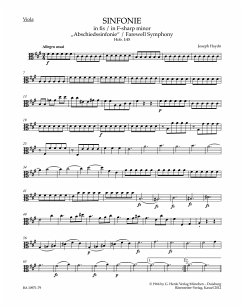 Cover Sinfonie fis-Moll Hob.I:45 für Orchester Viola