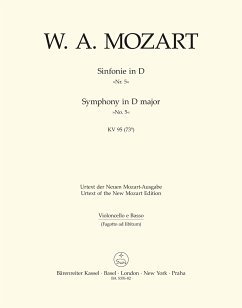 Cover Sinfonie D-Dur Nr.5 KV95 (KV73n) für Orchester Violoncello/Kontrabass