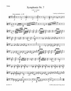 Cover Sinfonie A-Dur Nr.7 op.92 für Orchester Viola