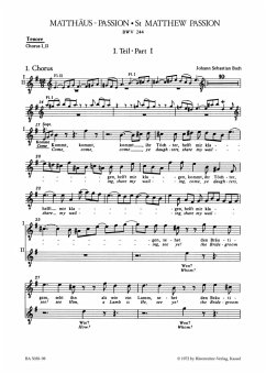 Cover Matthäus-Passion (St. Matthew Passion) BWV 244