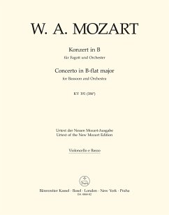Cover Konzert für Fagott und Orchester B-Dur KV 191 (186e)