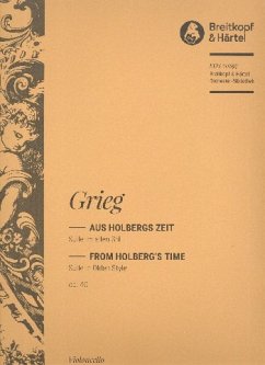 Cover Aus Holbergs Zeit op.40 für Streichorchester Violoncello