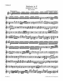 Cover Sinfonie B-Dur KV319 für Orchester Violine 2 Mahling, Chr.-H., ed.