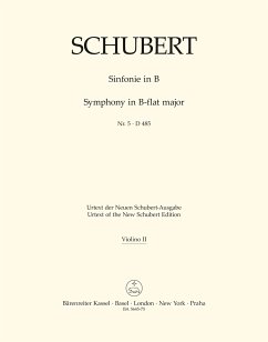 Cover Sinfonie B-Dur Nr.5 D485 für Orchester Violine 2