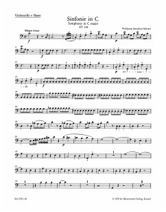 Cover SINFONIE C-DUR KV338 FUER ORCHESTER VIOLONCELLO/KONTRABASS SCHNAPP, FRIEDRICH, ED.