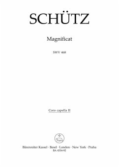 Cover MAGNIFICAT SWV468 FUER 5 CHOERE CAPELLCHORPARTITUR 2 MIT BC 3 VOKALCHOERE (2ADLIB), 2 INSTR.CH.