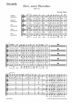 Cover Herr unser Herrscher SWV27 für 2 gem Chöre und Bc (Instrumente ad lib) Cappellchor