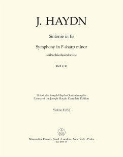 Cover Sinfonie fis-Moll Hob.I:45 für Orchester Spielpartitur Violine 2/4