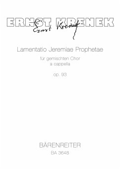 Lamentatio Jeremiae Prophetae für gem Chor a cappella Partitur