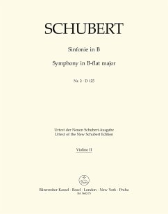 Cover Sinfonie B-Dur Nr.2 D125 für orchester Violine 2