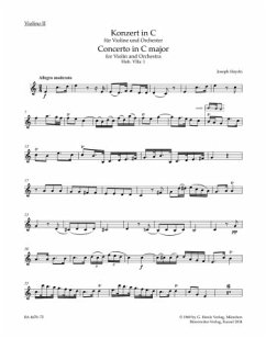 Cover Konzert C-Dur Hob.VIIa:1 für Violine und Orchester Violine 2