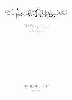 Cover DIE BERGPREDIGT FUER 12 GEM. STIMMEN PARTITUR
