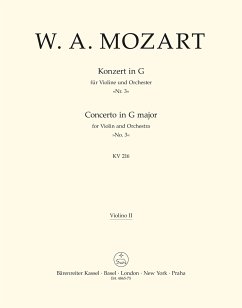 Cover Konzert G-Dur KV216 für Violine und Orchester Violine 2