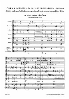 Cover NUN DANKET ALLE GOTT FUER 6 GE- MISCHTE STIMMEN UND BASSO CONTINUO PARTITUR
