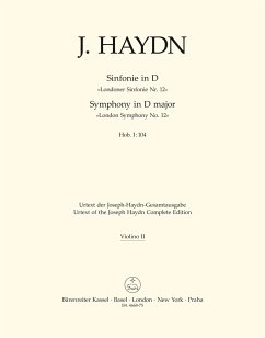 Cover Sinfonie D-Dur Nr.104 Hob.I:104 für Orchester Violine 2