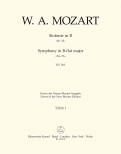 Cover Sinfonie B-Dur KV319 für Orchester Violine 1 Mahling, Chr.-H., ed.