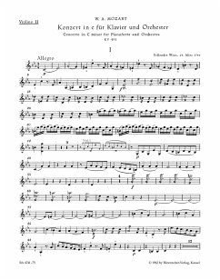 Cover Konzert c-moll KV491 für Klavier und Orchester Violine 2