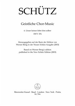 Cover Unser keiner lebet ihm selber SWV374 für gem Chor und Bc Partitur