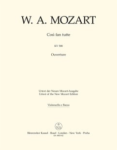 Cover Ouvertüre zu Cosi fan tutte KV588 für Orchester Violoncello/Kontrabass