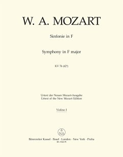 Cover Sinfonie F-Dur KV76 (42a) für Orchester Violine 1