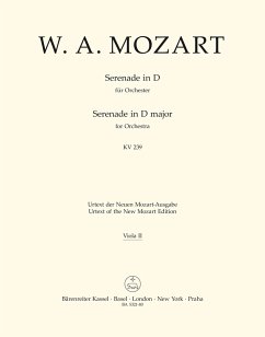 Cover Serenade D-Dur KV239 für Orchester Viola 2