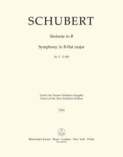 Cover Sinfonie B-Dur Nr.5 D485 für Orchester Viola
