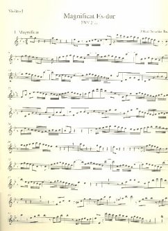 Cover Magnificat Es-Dur BWV243a (Erstfassung) für Soli, gem Chor und Orchester Violine 1