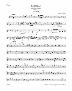 Cover Sinfonie G-Dur Nr.100 Hob.I:100 für Orchester Viola