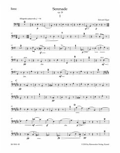 Cover Serenade op.20 für Streicher Kontrabass