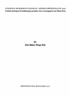 Cover Drei schöne Dinge sind Motette Nr.20 für gem Chor (SSATB) und Bc, Partitur