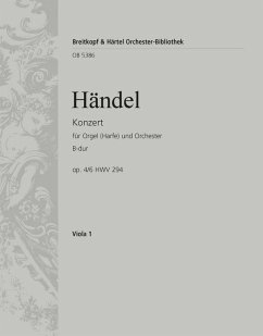 Cover Konzert B-Dur op.4,6 HWV294 für Orgel (Harfe) und Orchester Viola