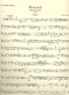 Cover Messe F-Dur D105 für Soli, gem Chor und Orchester Violoncello/Kontrabass