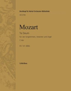Cover Te deum C-Dur KV141 für Soli, Chor und Orchester Cello / Baß