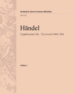 Cover Konzert d-Moll Nr.15 HWV304 für Orgel und Orchester Violine 1/2